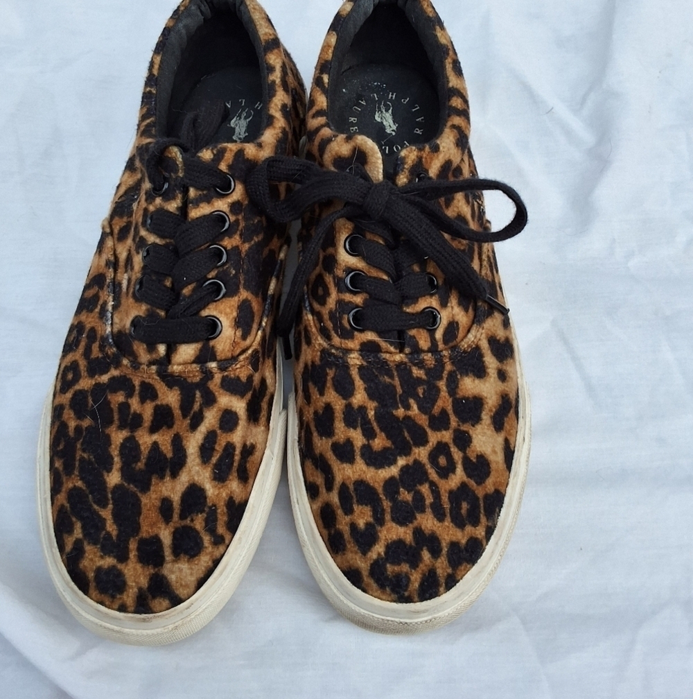 Polo Ralph Lauren leopard canvas sneakers 7 - Picture 9 of 11